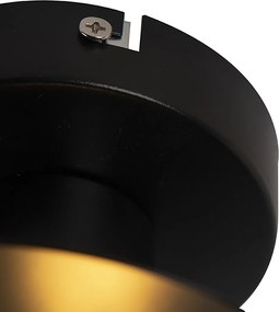Lampada da soffitto intelligente con paralume a spirale nero incl. Wifi A60 - Scroll
