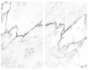 Set di 2 copri stufe in vetro, 52 x 30 cm Marble - Wenko