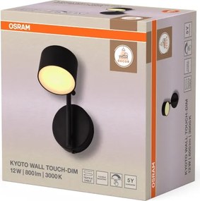 Osram - Lampada da parete dimmerabile a LED DECOR KYOTO LED/12W/230V nera
