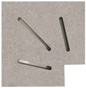 Piastrella da pavimento esterno 14.5 x 18.5 cm Sp. 20 mm rettificato Angolo Griglia Gres grigia 14,5x18,5x2 in gres porcellanato smaltato opaco cenere traffico intenso (pei 4/5) R11