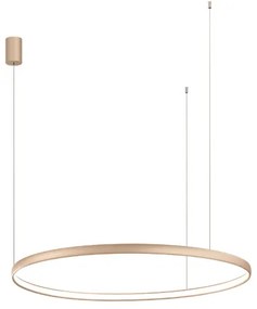 Lampada a sospensione con cerchio orizzontale in metallo Oro 100 cm NOVA