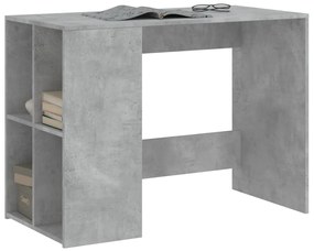 Scrivania grigio cemento 102x50x75 cm in legno multistrato