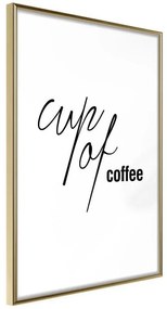 Poster  Caffeine Needed  Cornice Quadri Cornice d'oro, Larghezza x Altezza Home decor 20x30