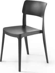 Sedia impilabile da giardino in polipropilene - FRA Antracite 2 pezzi