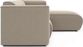 Divano angolare marrone chiaro (con penisola a destra/con chaise lounge) Merid – Ropez