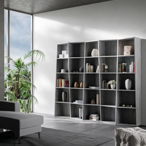 Librerie TREK Serie 3, 5, 7: Design Elegante e Versatile per Ogni Spazio, Trek 3 / Cemento