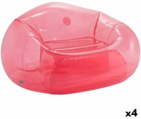 Poltrona da Piscina Gonfiabile Intex Beanless Trasparente Rosa 137 x 74 x 127 cm (4 Unità)