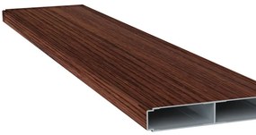 Doga per pannelli ALBA Maia noce in alluminio H 12.5 x L 148 cm x Sp 20 mm, 4 pezzi