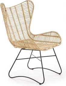 Poltrona Indiana in rattan - H 103 cm
