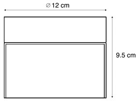 Plafoniera moderna nera con vetro fumé - Puck