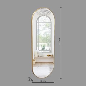 Atmosphera - Specchio da parete SELENA 112x40 cm oro