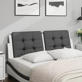 Cuscino Testiera Nero E Bianco 120 Cm İn Similpelle /