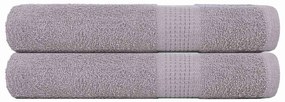 Asciugamani Per Sauna 2 Pz Grigio 80x200cm 360g/m² 100% Cotone /