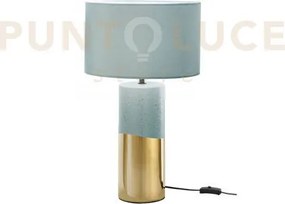 Lume tataka verde pavone e oro con paralume in velluto 1 luce attac...