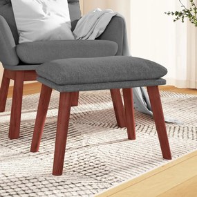 Poggiapiedi Grigio Chiaro 45x29,5x35 Cm İn Tessuto /