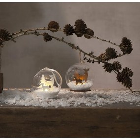 Decorazione luminosa con motivo natalizio in colore naturale ø 8 cm Fauna - Star Trading