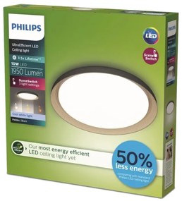 Philips - Plafoniera LED dimmerabile PEBBLO LED/10W/230V 4000K nero