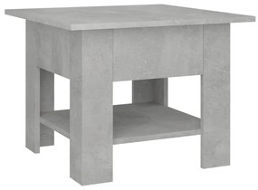 Tavolino da salotto grigio cemento 55x55x42 cm in truciolato