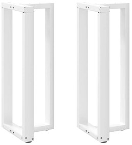 Gambe Tavolo Bar A Forma T 2pz Bianco 40x35x(100-101)cm Acciaio /