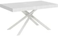 Tavolo allungabile 80x140/224 cm Karida bianco frassino gambe bianche