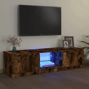 Mobile Porta Tv Con Luci Led Rovere Fumo 140x40x35,5 Cm /
