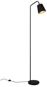 Lampada da terra nera con paralume in tessuto (altezza 148 cm) Buddy - Reality