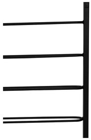 Portabottiglie in metallo nero da parete 42x120x6 cm Macaben - Light &amp; Living