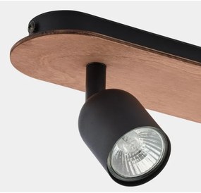Faretto TOP WOOD 2xGU10/10W/230V nero/legno