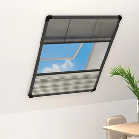 Zanzariera Plissettata İn Alluminio 60x80 Cm Con Tendina /