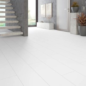 Pavimento SPC in spc colla e rivestimento Virgin white Bianco Sp 3 mm CERAMIN