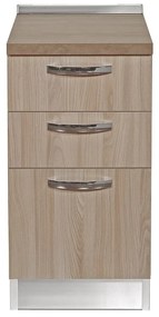 Base Luna 2 cassetti 1 cesta da montare olmo L 45 x H 88 x P 60 cm