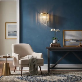 Ideal Lux - Applique di cristallo CARLTON 3xE14/40W/230V oro