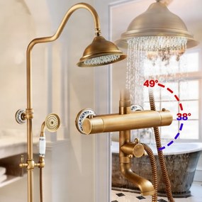 Sistema doccia termostatico ATS1155 esterno a parete in più finiture