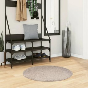 Tappeto Shaggy Pamplona A Pelo Lungo Moderno Beige Ø 80 Cm /