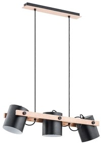 Lampadario a sospensione con filo ARI 3xE27/15W/230V nero/beige