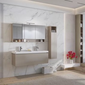 Mobile bagno 120cm con lavabo incasso a doppia vasca SP-120 - KAMALU