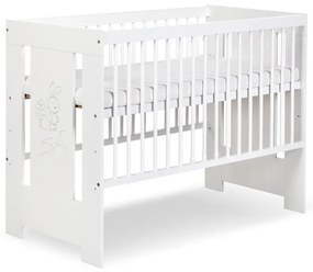KLUPŚ - Lettino per bambini SAFARI 120x60 cm, coniglietto, pino/bianco