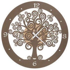 Orologio portafortuna grande albero della vita oro e bronzo in ferr...