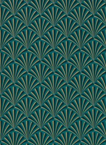 Clarke & Clarke Carta da parati Chrysler - Teal