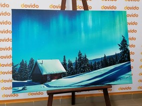 Quadro su tela – Paesaggio invernale fiabesco