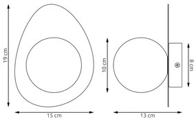 Applique OVO 1xG9/8W/230V nera