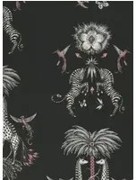 Clarke & Clarke Carta da parati Creatura - Charcoal