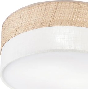 Plafoniera SIRJA DOUBLE BOHO 2xE14/15W/230V Ø 35 cm beige/crema