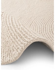 Tappeto rotondo colore naturale chiaro in lana tessuto a mano ø 200 cm Eleni Natural White – Hanse Home