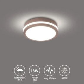 Brilagi - Plafoniera LED da esterno BENE LED/18W/230V Ø 21,5 cm marrone IP54