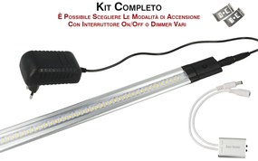 Kit Barra Led Con Sensore Door Apertura Anta 50cm Luce Calda Alimentatore Compreso Per Cucina Sottopensile Mobile ect.