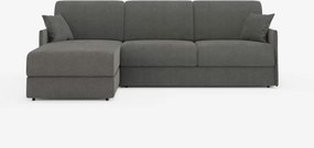 Evans Divano letto angolare con penisola contenitore - design compatto in tessuto smacchiabile T23