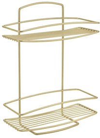 Mensola da bagno in acciaio color oro Onda - Metaltex