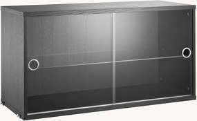 Vetrina con ante scorrevoli in vetro String System, larg. 78 x prof. 30 cm