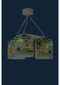 Dalber D-76114 - Lampadario per bambini MY LITTLE JUNGLE 3xE27/15W/230V